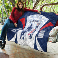 Custom Dominican Republic Football Quilt Vamos Los Quisqueyanos - Wonder Print Shop