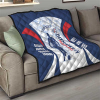 Custom Dominican Republic Football Quilt Vamos Los Quisqueyanos - Wonder Print Shop