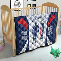 Custom Dominican Republic Football Quilt Vamos Los Quisqueyanos - Wonder Print Shop