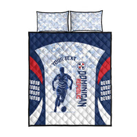Custom Dominican Republic Football Quilt Bed Set Vamos Los Quisqueyanos - Wonder Print Shop
