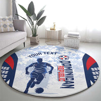 Custom Dominican Republic Football Round Carpet Vamos Los Quisqueyanos - Wonder Print Shop