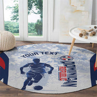 Custom Dominican Republic Football Round Carpet Vamos Los Quisqueyanos - Wonder Print Shop