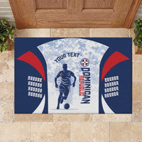 Custom Dominican Republic Football Rubber Doormat Vamos Los Quisqueyanos - Wonder Print Shop