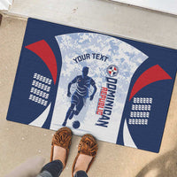 Custom Dominican Republic Football Rubber Doormat Vamos Los Quisqueyanos - Wonder Print Shop