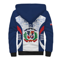 Custom Dominican Republic Football Sherpa Hoodie Vamos Los Quisqueyanos - Wonder Print Shop