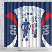 Custom Dominican Republic Football Shower Curtain Vamos Los Quisqueyanos - Wonder Print Shop