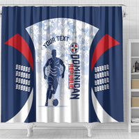 Custom Dominican Republic Football Shower Curtain Vamos Los Quisqueyanos - Wonder Print Shop