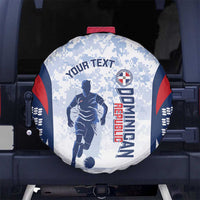 Custom Dominican Republic Football Spare Tire Cover Vamos Los Quisqueyanos - Wonder Print Shop