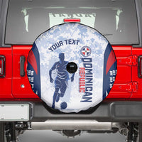 Custom Dominican Republic Football Spare Tire Cover Vamos Los Quisqueyanos - Wonder Print Shop
