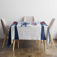 Custom Dominican Republic Football Tablecloth Vamos Los Quisqueyanos - Wonder Print Shop