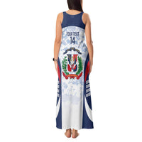 Custom Dominican Republic Football Tank Maxi Dress Vamos Los Quisqueyanos - Wonder Print Shop