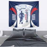 Custom Dominican Republic Football Tapestry Vamos Los Quisqueyanos - Wonder Print Shop