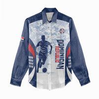 Custom Dominican Republic Football Women Casual Shirt Vamos Los Quisqueyanos - Wonder Print Shop