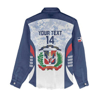 Custom Dominican Republic Football Women Casual Shirt Vamos Los Quisqueyanos - Wonder Print Shop