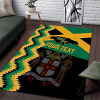 Custom Jamaica Football Area Rug Go Reggae Boyz - Wonder Print Shop