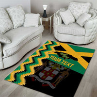 Custom Jamaica Football Area Rug Go Reggae Boyz - Wonder Print Shop