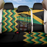 Custom Jamaica Football Back Car Seat Cover Go Reggae Boyz - Wonder Print Shop