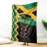 Custom Jamaica Football Blanket Go Reggae Boyz - Wonder Print Shop