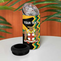 Custom Jamaica Football 4 in 1 Can Cooler Tumbler Go Reggae Boyz - Wonder Print Shop