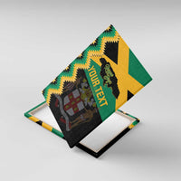 Custom Jamaica Football Canvas Wall Art Go Reggae Boyz - Wonder Print Shop