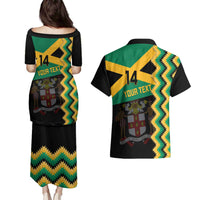 Custom Jamaica Football Couples Matching Puletasi and Hawaiian Shirt Go Reggae Boyz - Wonder Print Shop