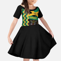 Custom Jamaica Football Family Matching Mermaid Dress and Hawaiian Shirt Go Reggae Boyz - Wonder Print Shop