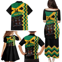 Custom Jamaica Football Family Matching Puletasi and Hawaiian Shirt Go Reggae Boyz - Wonder Print Shop
