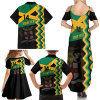 Custom Jamaica Football Family Matching Summer Maxi Dress and Hawaiian Shirt Go Reggae Boyz - Wonder Print Shop