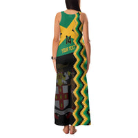 Custom Jamaica Football Family Matching Tank Maxi Dress and Hawaiian Shirt Go Reggae Boyz - Wonder Print Shop