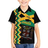 Custom Jamaica Football Kid Hawaiian Shirt Go Reggae Boyz - Wonder Print Shop