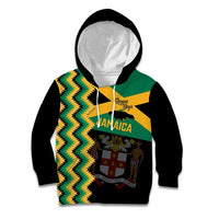 Custom Jamaica Football Kid Hoodie Go Reggae Boyz - Wonder Print Shop