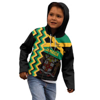 Custom Jamaica Football Kid Hoodie Go Reggae Boyz - Wonder Print Shop