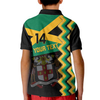 Custom Jamaica Football Kid Polo Shirt Go Reggae Boyz - Wonder Print Shop