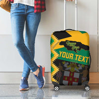 Custom Jamaica Football Luggage Cover Go Reggae Boyz - Wonder Print Shop