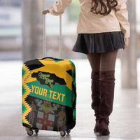 Custom Jamaica Football Luggage Cover Go Reggae Boyz - Wonder Print Shop