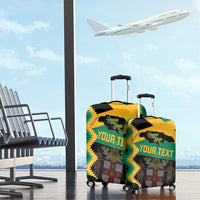 Custom Jamaica Football Luggage Cover Go Reggae Boyz - Wonder Print Shop