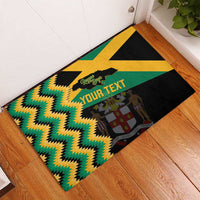 Custom Jamaica Football Rubber Doormat Go Reggae Boyz - Wonder Print Shop