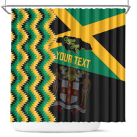 Custom Jamaica Football Shower Curtain Go Reggae Boyz - Wonder Print Shop