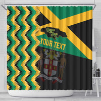 Custom Jamaica Football Shower Curtain Go Reggae Boyz - Wonder Print Shop