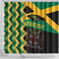Custom Jamaica Football Shower Curtain Go Reggae Boyz - Wonder Print Shop