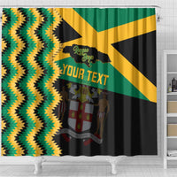 Custom Jamaica Football Shower Curtain Go Reggae Boyz - Wonder Print Shop