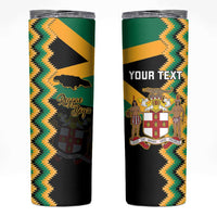 Custom Jamaica Football Skinny Tumbler Go Reggae Boyz - Wonder Print Shop