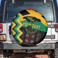 Custom Jamaica Football Spare Tire Cover Go Reggae Boyz - Wonder Print Shop