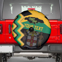 Custom Jamaica Football Spare Tire Cover Go Reggae Boyz - Wonder Print Shop