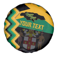 Custom Jamaica Football Spare Tire Cover Go Reggae Boyz - Wonder Print Shop