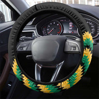 Jamaica Football Steering Wheel Cover Go Reggae Boyz - Wonder Print Shop