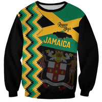 Custom Jamaica Football Sweatshirt Go Reggae Boyz - Wonder Print Shop