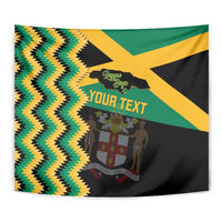 Custom Jamaica Football Tapestry Go Reggae Boyz - Wonder Print Shop