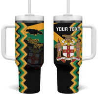 Custom Jamaica Football Tumbler With Handle Go Reggae Boyz - Wonder Print Shop