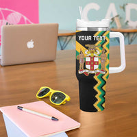 Custom Jamaica Football Tumbler With Handle Go Reggae Boyz - Wonder Print Shop